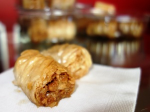 Peanut Baklava Rolls